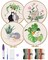 4 Sets Embroidery Kit for Beginners,Hummingbird and Flower Cross Stitch Set for Include Embroidery Cloth Hoops Threads for Craft Lover Hand Stitch (Cat)